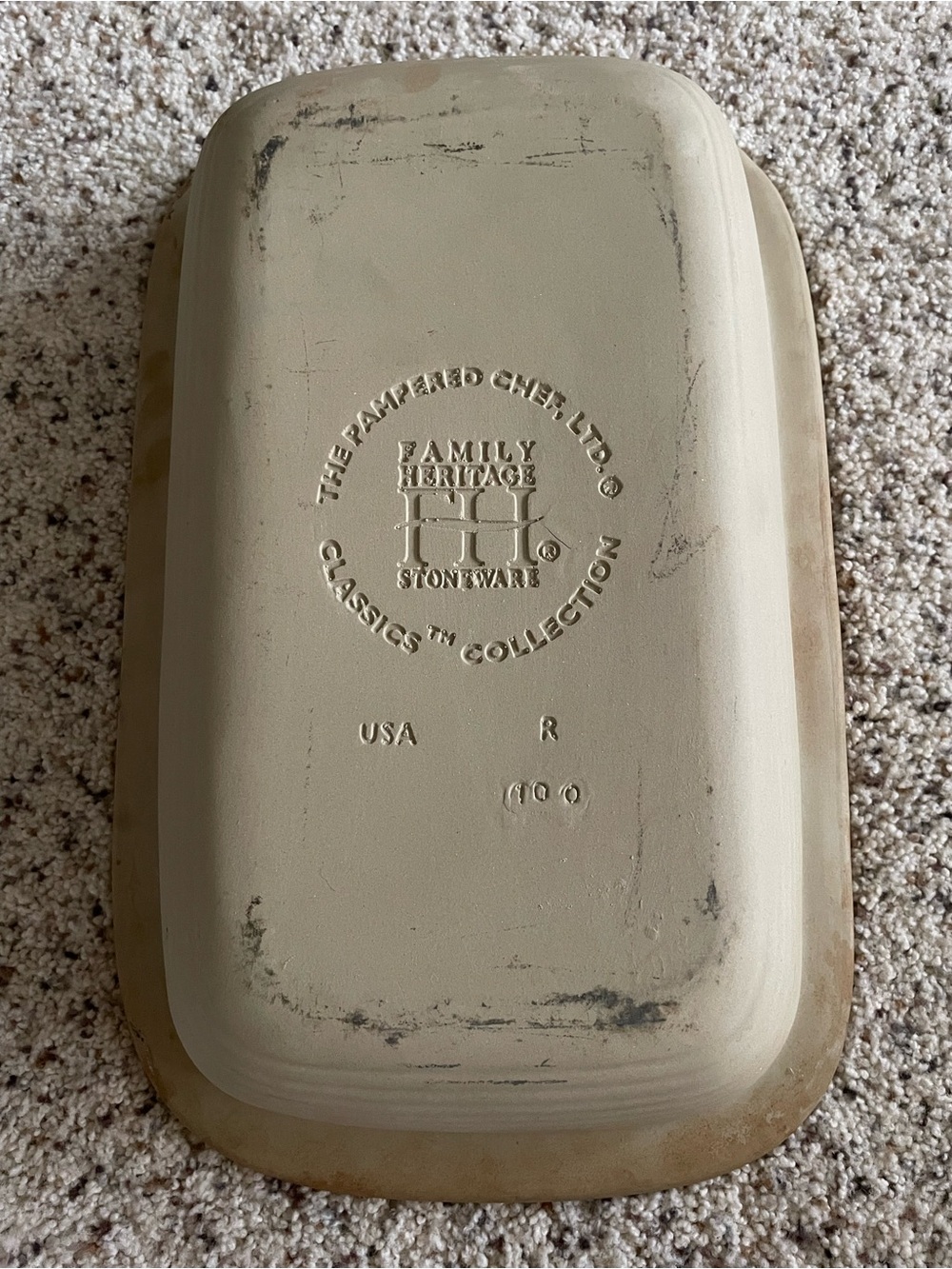 Vintage Pampered Chef stoneware baking dish